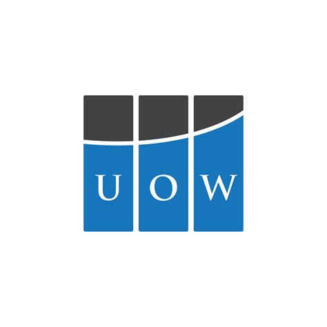 UOW letter logo design on white background. UOW creative initials ...