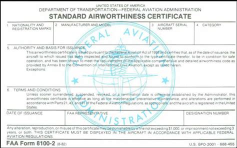 Faa Airworthiness Certificate