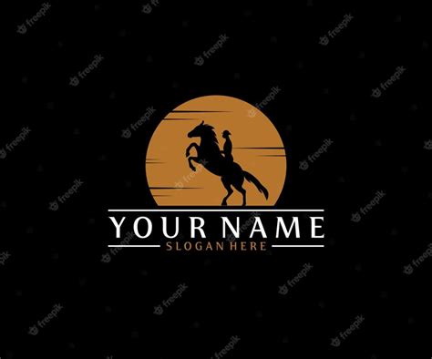 Premium Vector | Horse equestrian logo design silhouette illustration