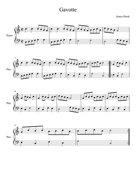 Gavotte - James Hook Sheet music for Piano (Solo) | Musescore.com