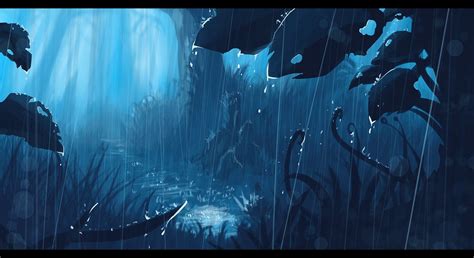 Scenery Rain Anime Background : Hd Wallpaper Anime Art Anime Girl Rain ...