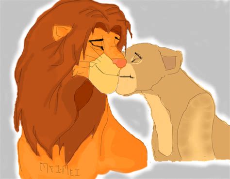 Simba and Nala kiss by ChantalGalvan on DeviantArt