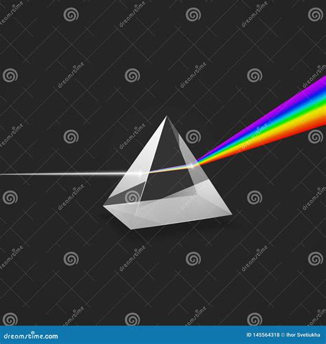 Dispersion. Colorful Spectrum of Light. Experiment with Glass Prism and ...