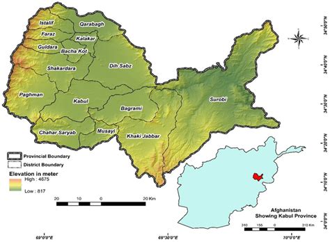 Location map of Kabul Province, Afghanistan | Download Scientific Diagram