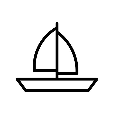 Sail boat vector, tropical related line style icon 629945 Vector Art at ...