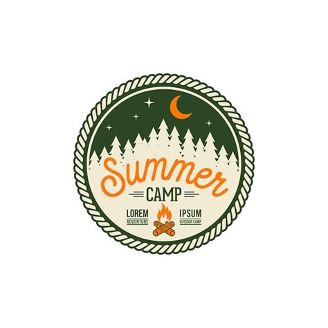 Premium Vector | Summer Camp Badge Logo Vector Template