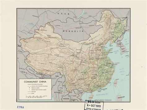 Communist China. Historic map, Library of Congress - PICRYL - Public ...