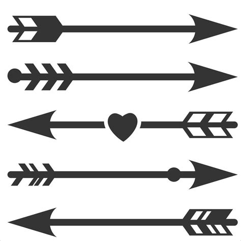 Vinyl Wall Decals - Assorted Arrow Designs, Set of 5 | Arrow stencil ...