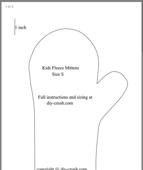 Pin by Michele Wild on Sewing | Mittens template, Template printable ...