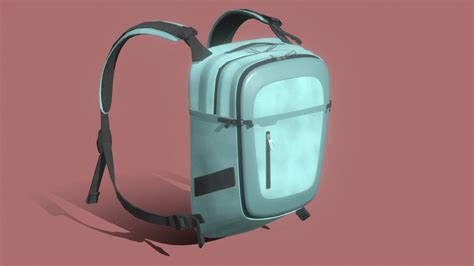 Realistic Blue backpack - Adventure Urban style - Download Free 3D ...