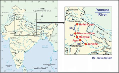 Yamuna River In India Map - Middle East Political Map