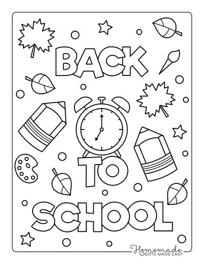 First Day Of School Free Coloring Pages