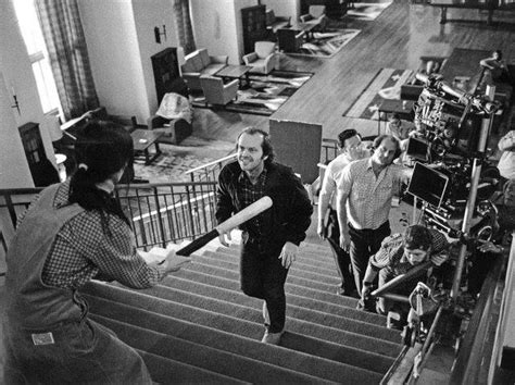 Shelley Duvall and Jack Nicholson filming the baseball bat scene in ...