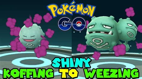 Evolving SHINY KOFFING TO SHINY WEEZING IN POKEMON GO - YouTube