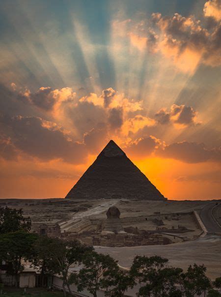 Sunset at The Great Pyramids of Giza Photo by Vincent Herrick ...