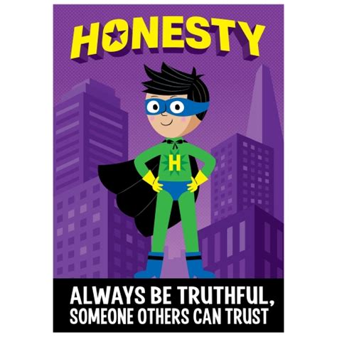 Product: HONESTY SUPERHERO POSTER - Teacher Resource - School Essentials