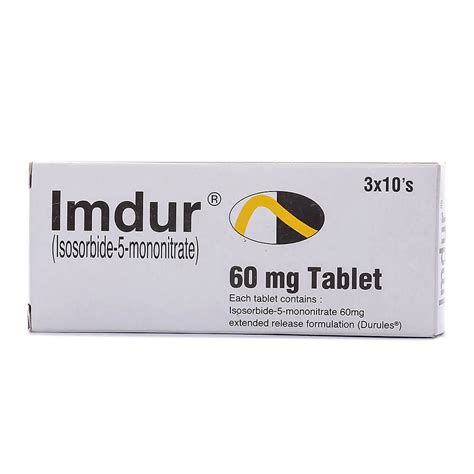 Buy Imdur 60mg Tablets Online | emeds Pharmacy