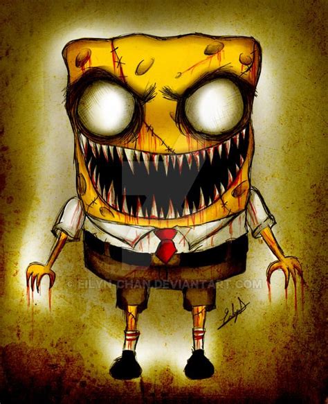 Zombie Spongebob | Zombie cartoon, Creepy drawings, Creepy art