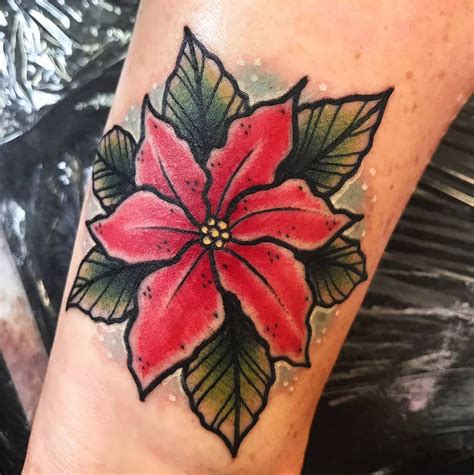 Christmas Poinsettia Tattoo in 2022 | Christmas tattoo, Tattoos, Flower ...