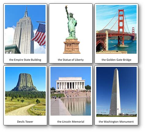 The United States Picture Cards - Free Printable Flashcards to Download