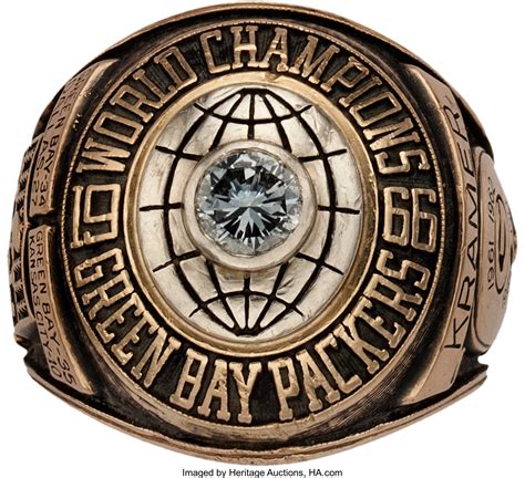 1966-67 Green Bay Packers Super Bowl I Championship Ring Presented to ...