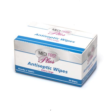 Antiseptic Wipes Extra Large Box of 20 | First Aid Supply Distributors ...