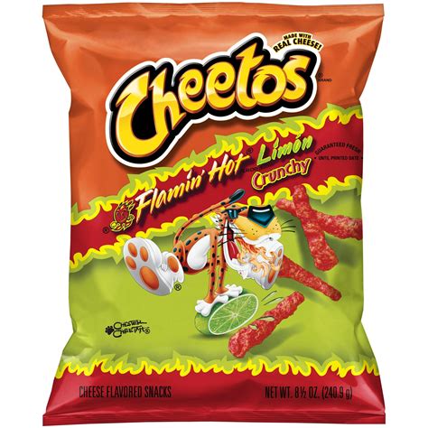 Cheetos Crunchy Flamin' Hot Cheese Flavored Snack Chips, Oz Bag ...