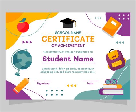 School Certificate Template