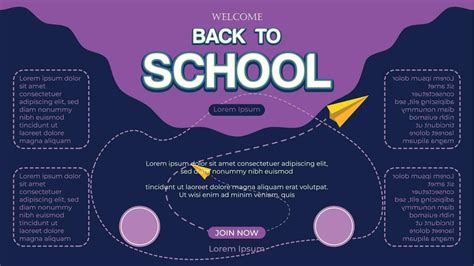 welcome back to school theme banner template 24150362 Vector Art at ...