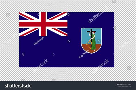 Montserrat Flag On Transparent Background Montserrat Stock Vector ...