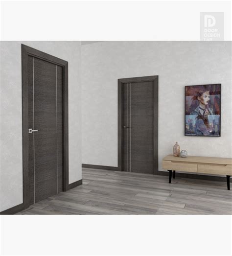 Modern interior door Avanti 2V Black Apricot for $429.00 | Door Design Lab