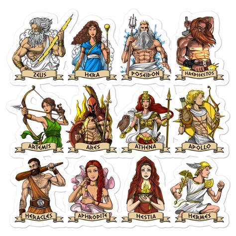 Greek Mythology Gods Sticker Ancient Greece Decals Greek - Etsy UK