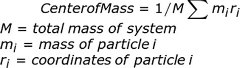 Center Of Mass Equation