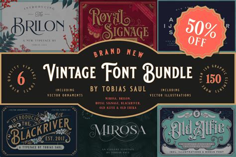 Royal Signage Font + Vector Ornaments – Tobias Saul Logo Vintage ...