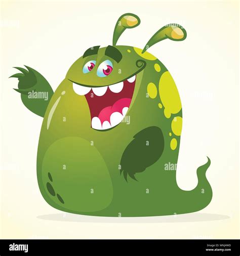 Cartoon green blob monster. Vector character Stock Vector Image & Art ...