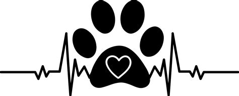 Dog paw with heart beat - CreativFabrica Heart Beat, Dropbox, Dog Paws ...