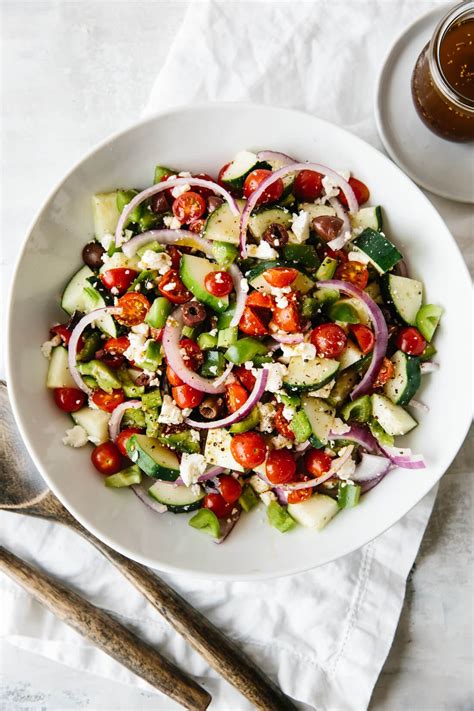 Greek Salad (the Classic Recipe) | Downshiftology