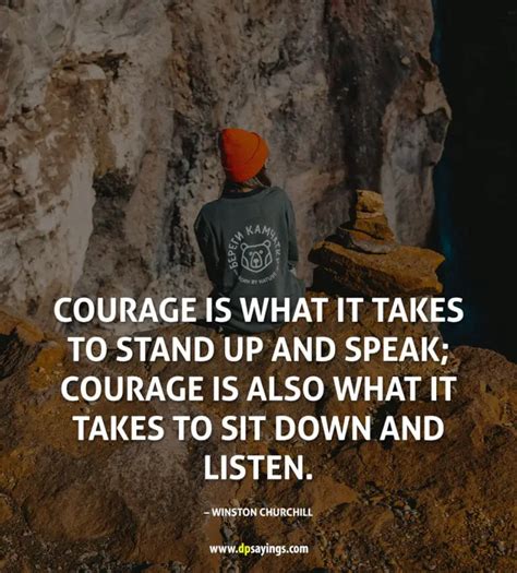 100 Inspirational Courage Quotes And Sayings - DP Sayings