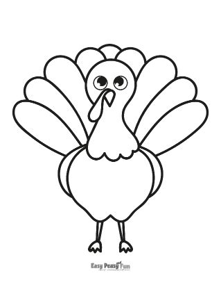 Turkey Coloring Pages - 30 Printable Coloring Pages - Easy Peasy and Fun