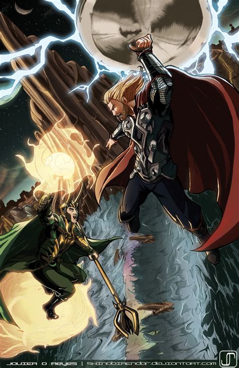 Commission- Thor VS Loki by ~ShinobiRendar on deviantART | Asgard ...