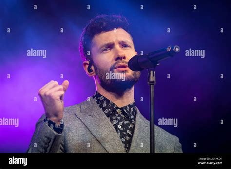 British singer Calum Scott performs on stage, London, UK Stock Photo ...