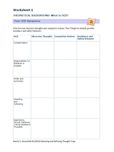 Free Printable Printable Ocd Worksheets