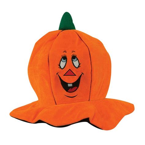 Club Pack of 12 Orange Plush Halloween Jack-O-Lantern Hats | Christmas ...