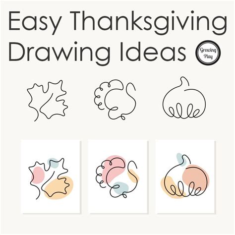 Easy Thanksgiving Drawing Ideas - Growing Play