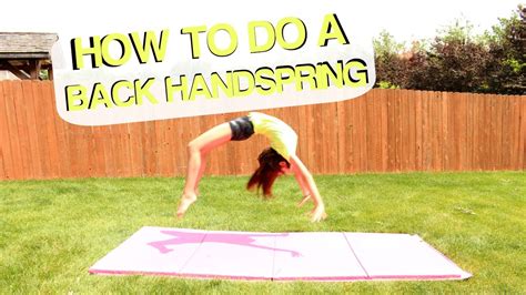 How to do a Back Handspring - YouTube