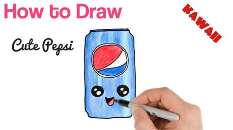 How to Draw Pepsi cute and easy. Kawaii drawing. | Kawaii drawings ...