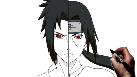 How To Draw Itachi/Sasuke | Step By Step | Naruto - YouTube