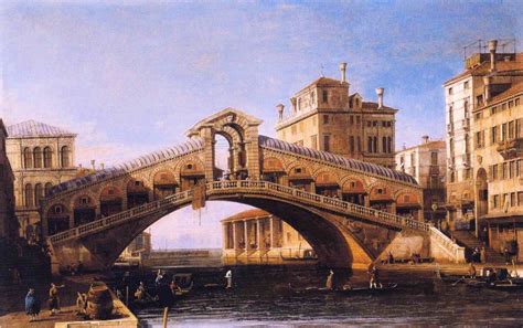 Capriccio of the Rialto Bridge with the Lagoon Beyond - Canaletto ...