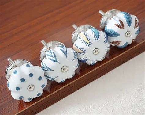 Ceramic Knobs Dresser Knob Colorful Cabinet Pulls Knobs / Unique ...