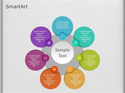 SmartArt Cycle Overlapping 7 Steps